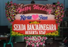 Banjarnegara Bunga Papan Happy Wedding di Banjarnegara<br>BJRN-BP-HW-H 1 bunga_papan_happy_wedding_banjarnegara_801