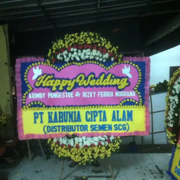 Tangerang Bunga Papan Happy Wedding di Tangerang<br>TGRN BP HW 501 1 bunga_papan_happy_wedding_tangerang_16